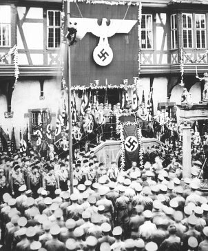 Faschistische Kundgebung 1938 auf dem Altstädter Markt 